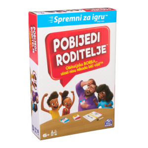 Društvena igra Pobijedi roditelje brza igra s kartama, na hrvatskom jeziku